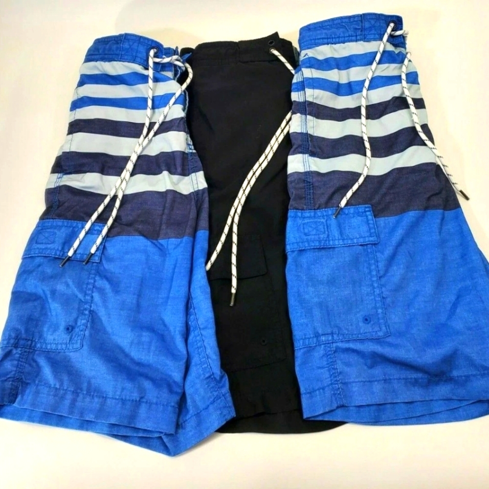 3 pack xs Goodfellow & Co Blue and Black Men's Swim Board Shorts
